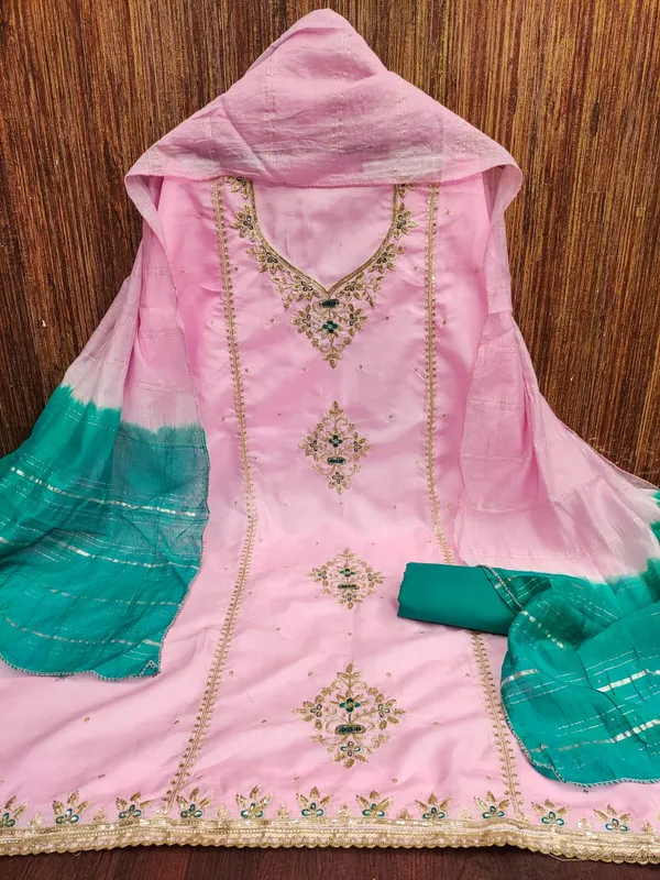 Pink_Premium_Coco_Silk_Dress_Material_For_Women_&_Girls