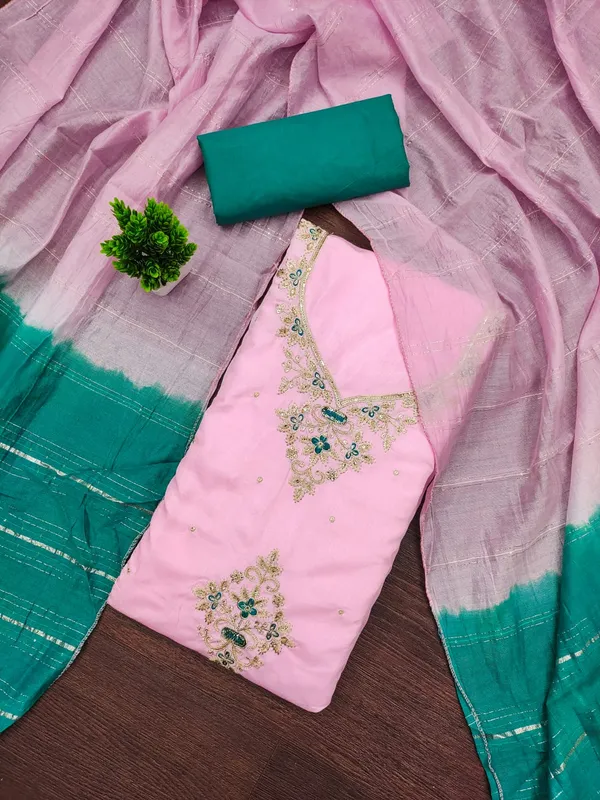 Pink_Premium_Coco_Silk_Dress_Material_For_Women_&_Girls