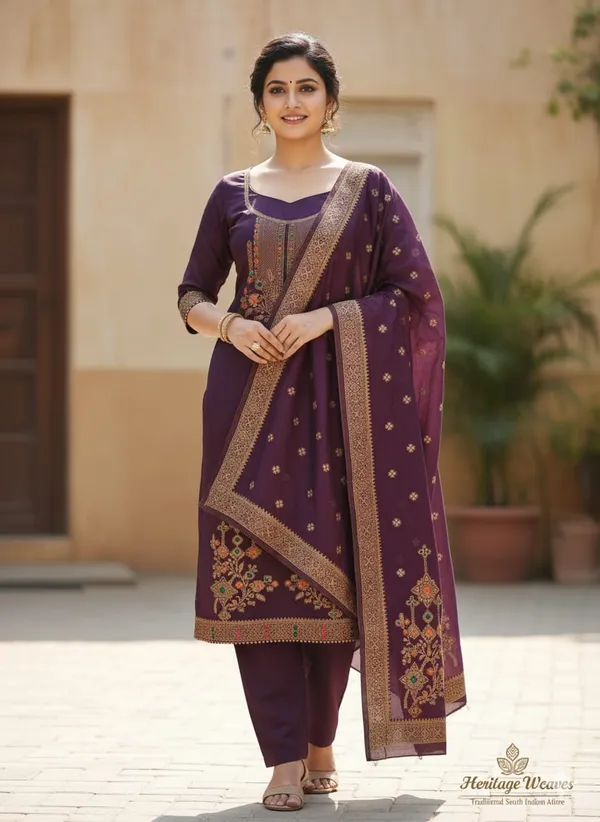 Purple_Premium_Organza_Jacquard_Dress_Material_For_Women_&_Girls