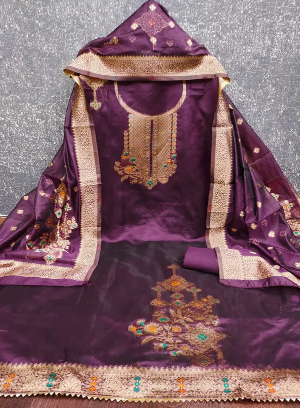 Purple_Premium_Organza_Jacquard_Dress_Material_For_Women_&_Girls