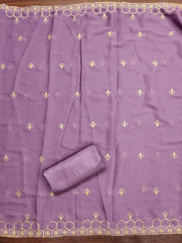 Lavender_Premium_Star_Georgette_Dress_Material_For_Women_&_Girls
