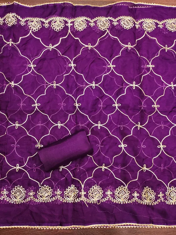 Purple_&_Yellow_Premium_Organza_Jacquard_Dress_Material_For_Women_&_Girls