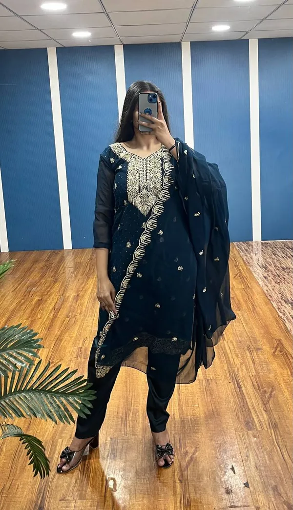 Navy_Blue_Premium_Georgette_Zari_Dress_Material_For_Women_&_Girls