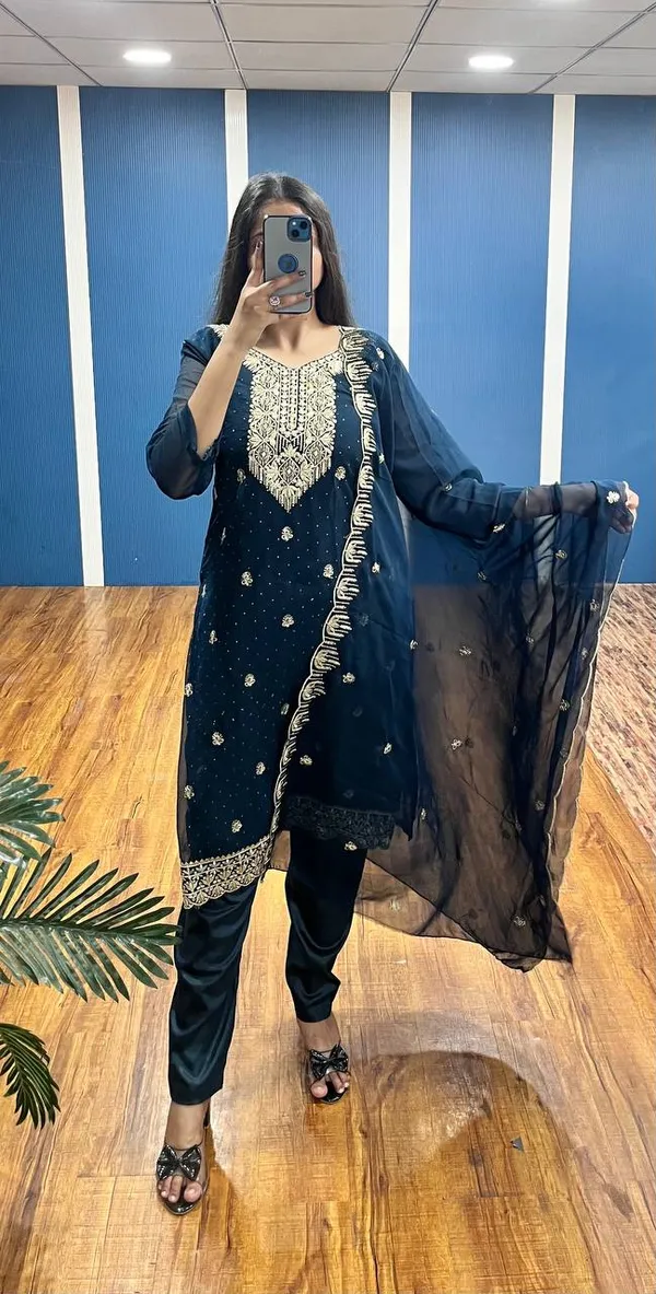 Navy_Blue_Premium_Georgette_Zari_Dress_Material_For_Women_&_Girls