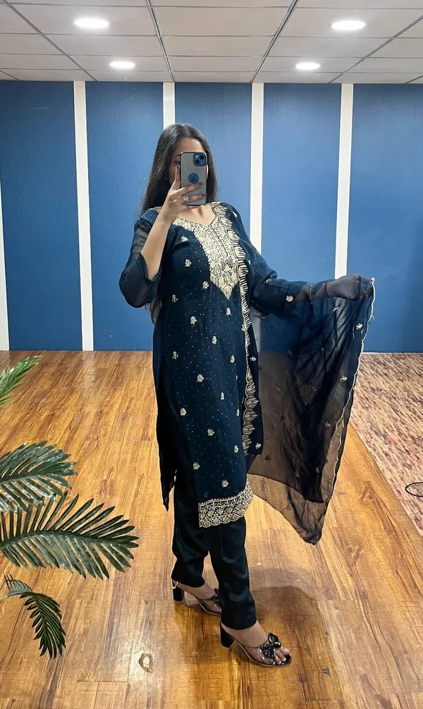 Navy_Blue_Premium_Georgette_Zari_Dress_Material_For_Women_&_Girls