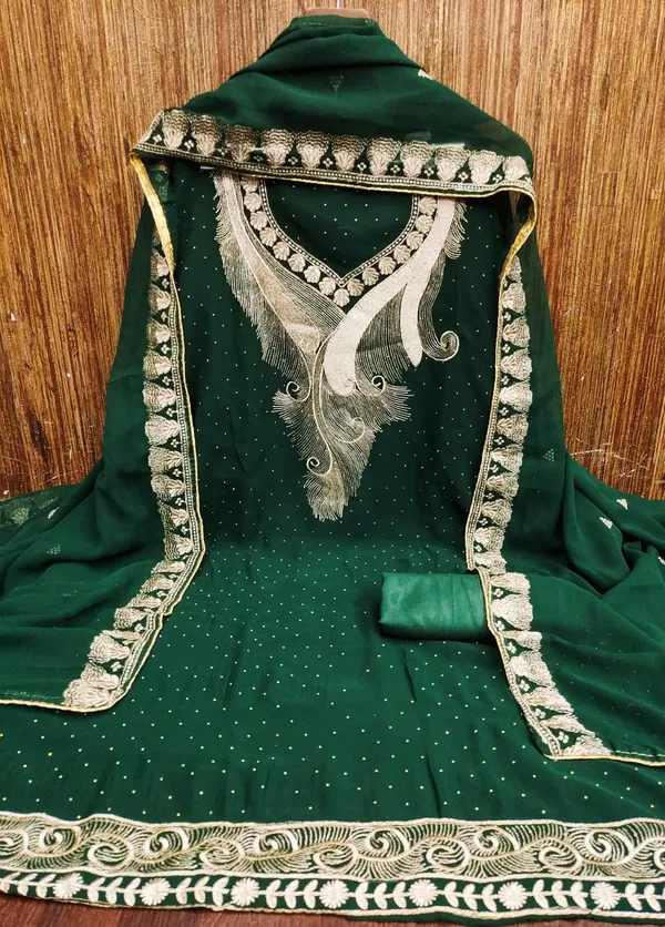 Green_Premium_Georgette_Zari_Dress_Material_For_Women_&_Girls