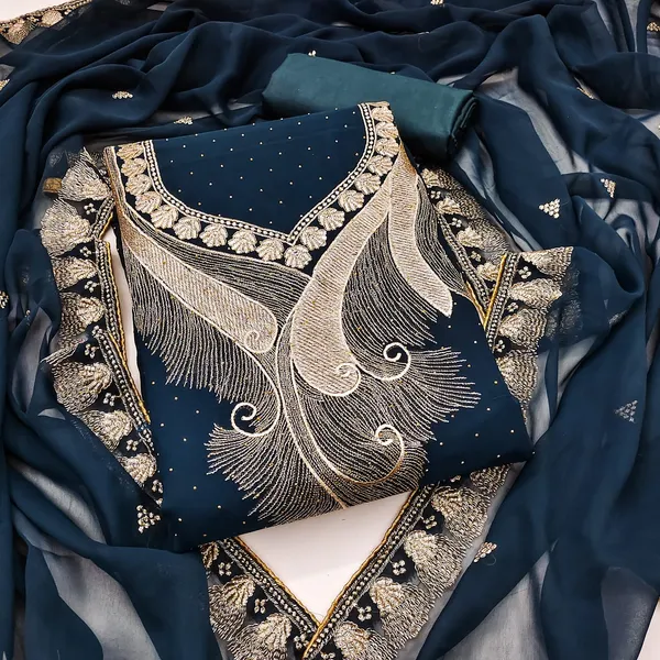 Navy_Blue_Premium_Georgette_Zari_Dress_Material_For_Women_&_Girls