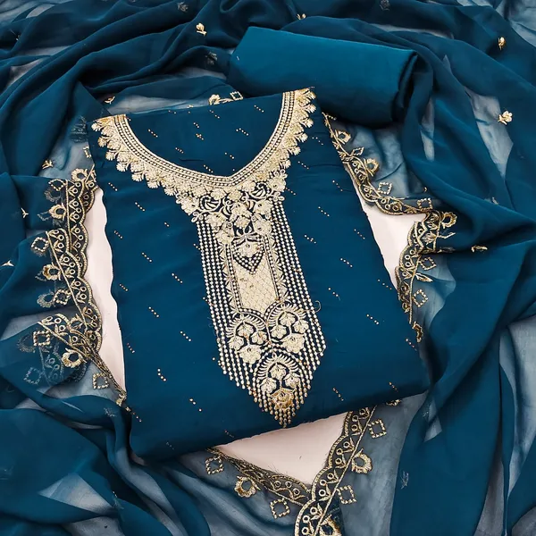Navy_Blue_Premium_Georgette_Zari_Dress_Material_For_Women_&_Girls