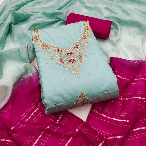 Sea_Green_Premium_Coco_Silk_Dress_Material_For_Women_&_Girls
