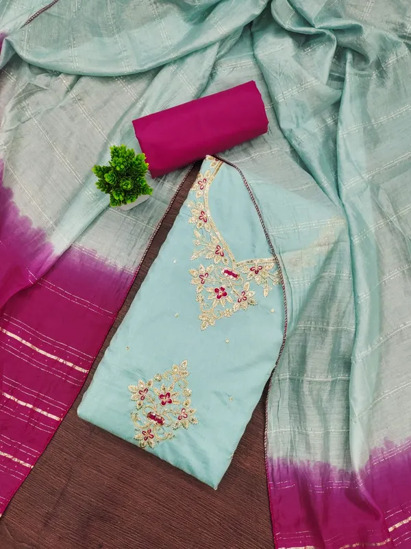 Sea_Green_Premium_Coco_Silk_Dress_Material_For_Women_&_Girls