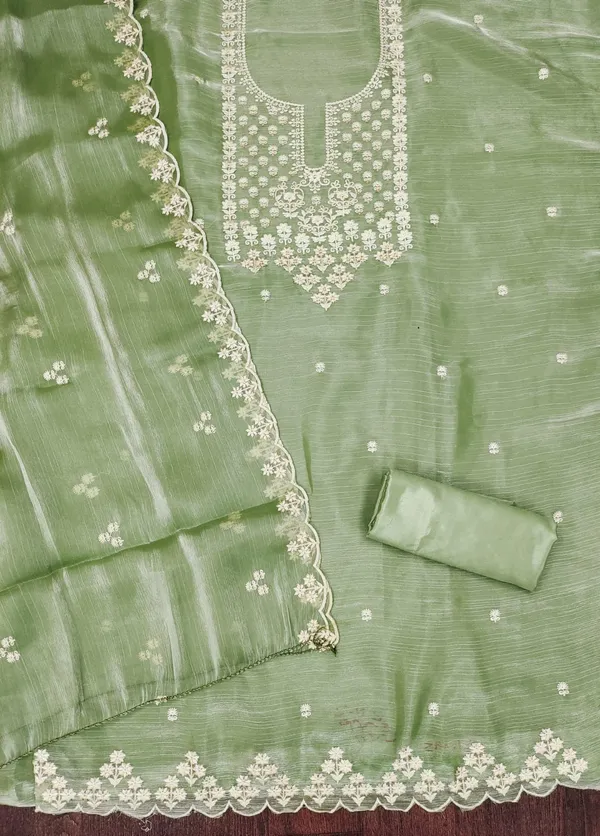 Pista_Green_Premium_Barbarik_Silk_Dress_Material_For_Women_&_Girls