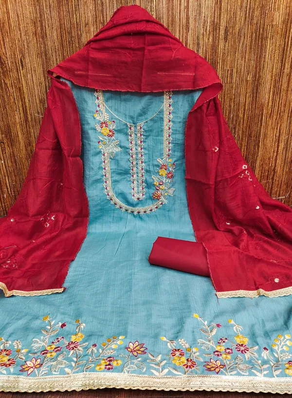 Blue_Premium_Coco_Silk_Dress_Material_For_Women_&_Girls