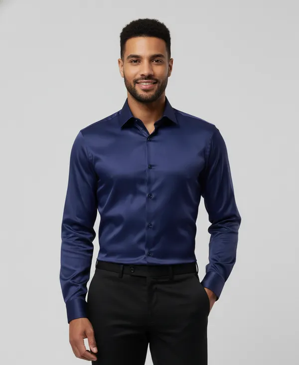 Blue_Satin_Shirt_For_Men
