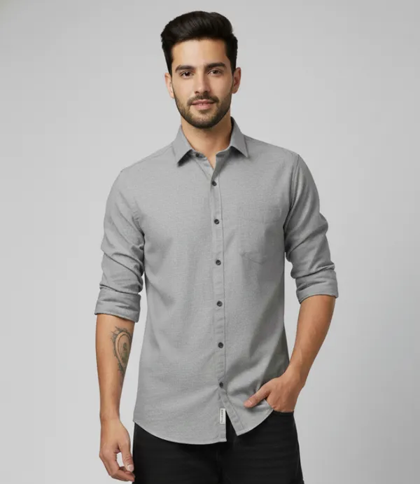 Gray_100%_Cotton_Formal_Shirt_For_Men