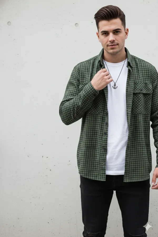 Double_pocket_Checks_shirt