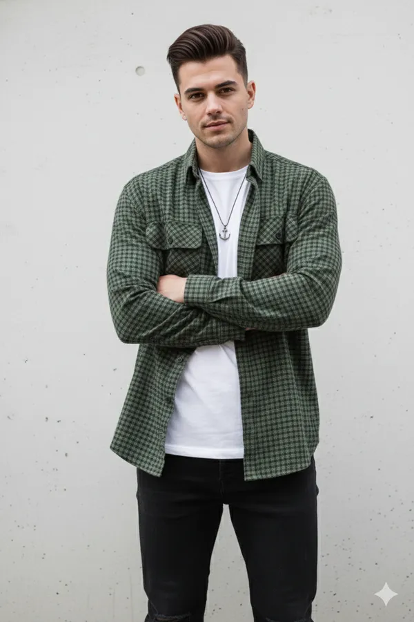 Double_pocket_Checks_shirt