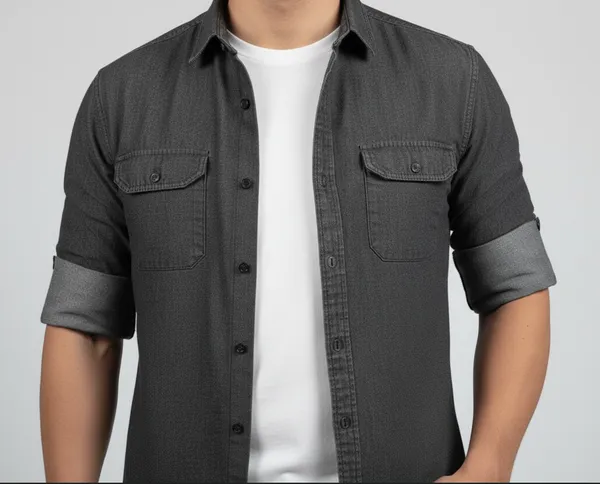 Heavy_Double_Pocket__Charcoal_Denim_shirt