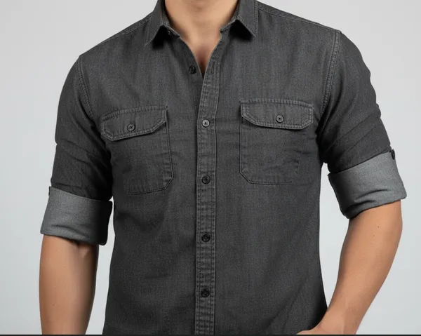 Heavy_Double_Pocket__Charcoal_Denim_shirt