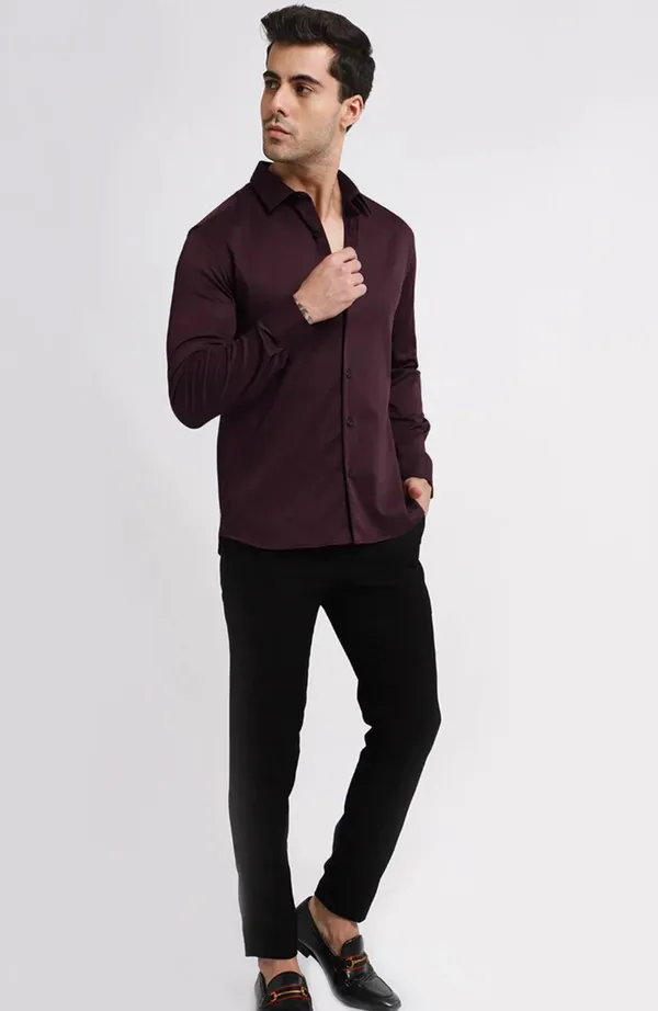Maroon_Cotton_Shirt_For_Men