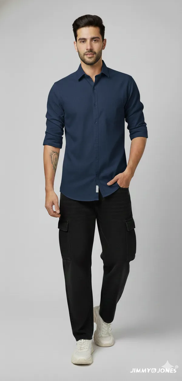 Blue_&_Peach__Cotton_Lenin_Formal_Shirt_For_Men