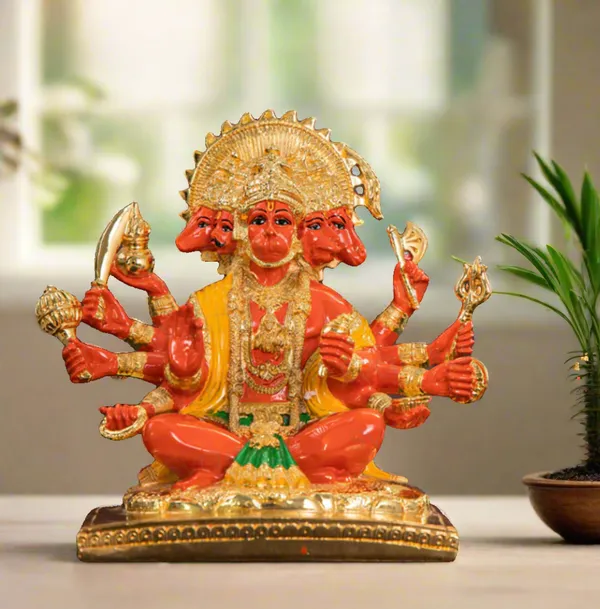 Gold_Plated_Panchmukhi_Hanuman_Ji_Murti_For_Home_Decor