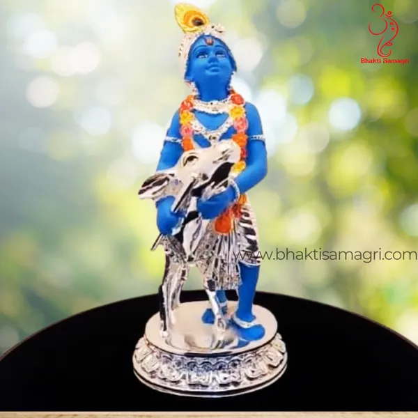 Silver_Plated_Krishna_Ji_With_Calf_For_Home_Decor