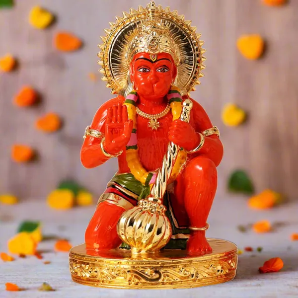 Gold_Plated_Sinduri_Hanuman_Ji_Murti_For_Home_Decor