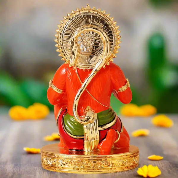 Gold_Plated_Sinduri_Hanuman_Ji_Murti_For_Home_Decor