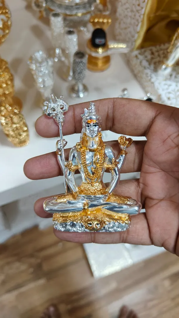Gold_&_Silver_Plated_Shiv_Ji_For_Home_Decor