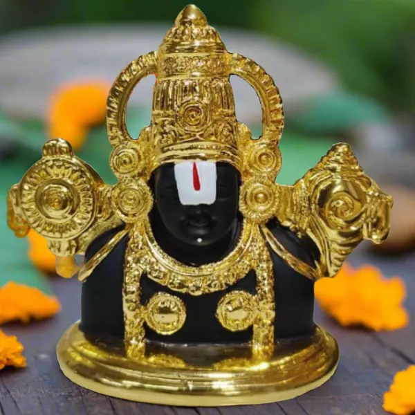 Gold_Plated_Tirupati_Balaji_Shri_Venkateshwara_Swami_Idol_For_Car_Dashboard_For_Home_Decor