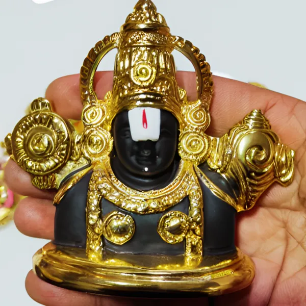 Gold_Plated_Tirupati_Balaji_Shri_Venkateshwara_Swami_Idol_For_Car_Dashboard_For_Home_Decor