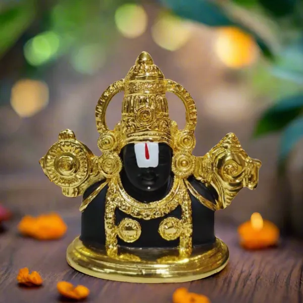 Gold_Plated_Tirupati_Balaji_Shri_Venkateshwara_Swami_Idol_For_Car_Dashboard_For_Home_Decor