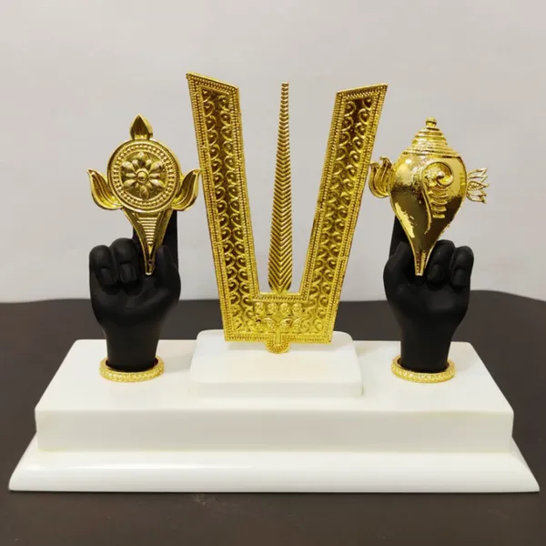 Gold_Plated_Tirupati_Balaji_Tilak_Chakra_For_Home_Decor