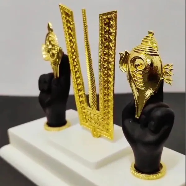 Gold_Plated_Tirupati_Balaji_Tilak_Chakra_For_Home_Decor