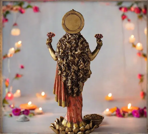 Brown_Maa_Lakshmi_Standing_Idol_With_Antique_&_Copper_Finish_For_Home_Decor