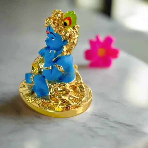 Gold_Plated_Laddu_Gopal_Krishna_Eating_Makhan_Murti_For_Home_Decor