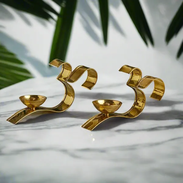 OM-Shaped_Brass_Diya_Designer_Diya_(Set_Of_2)_For_Home_Decor