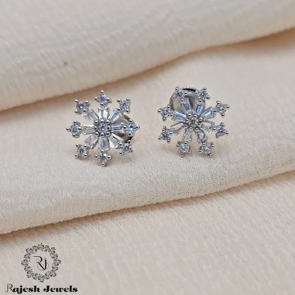 Silver_Mesmerizing_Cz_South_Screw_Stud_Earrings_For_Women