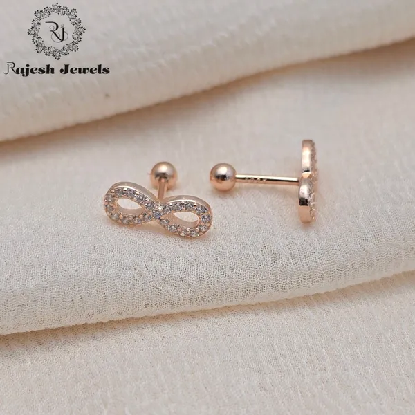 Rose_Gold_Silver_Attractive_Infinity_Cz_Minimalistic_Earrings_For_Women
