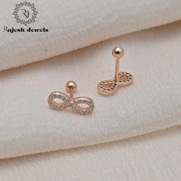 Rose_Gold_Silver_Attractive_Infinity_Cz_Minimalistic_Earrings_For_Women