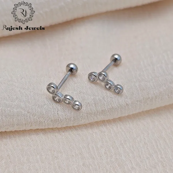 Silver_Classic_Cz_Minimalistic_Stud_Earrings_For_Women