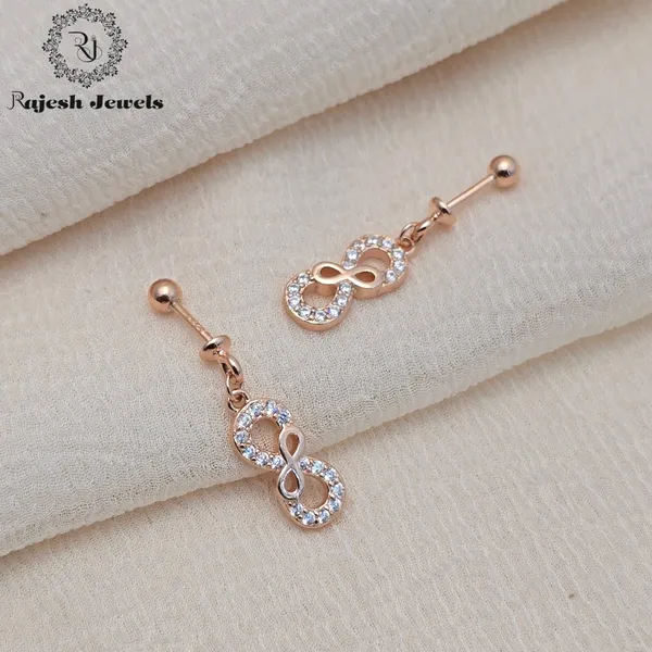 Rose_Gold_Silver_Dazzling_Infinity_Cz_Bugadi_Helix_Earrings_For_Women