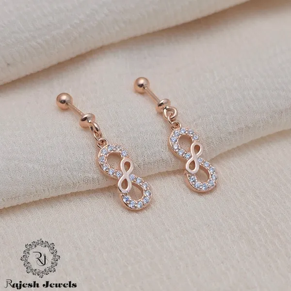 Rose_Gold_Silver_Dazzling_Infinity_Cz_Bugadi_Helix_Earrings_For_Women