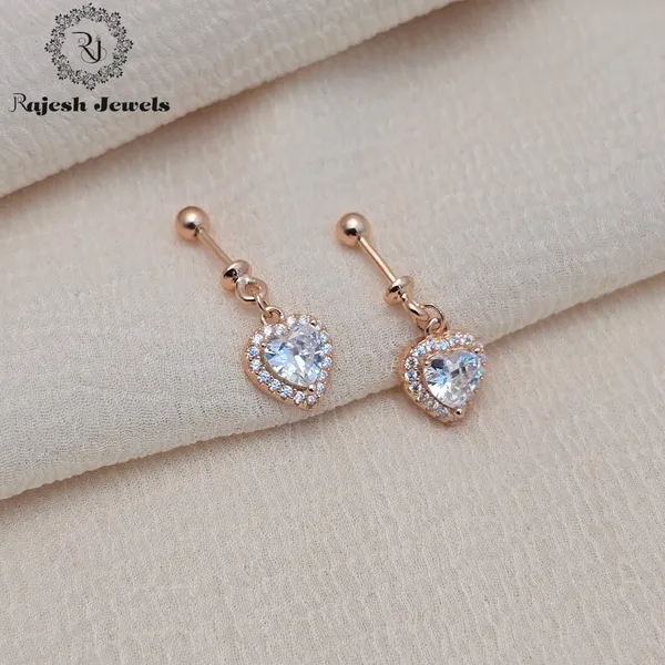 Rose_Gold_Silver_Heartfull_Cz_Bugadi_Helix_Earrings_For_Women