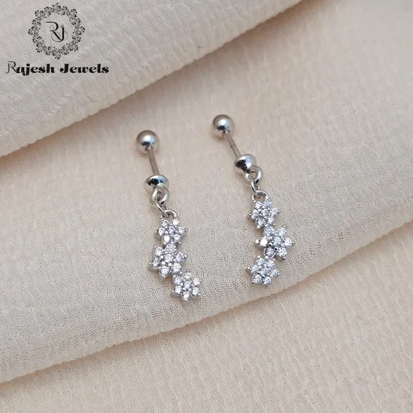 Silver_Exuberant_Cz_Bugadi_Helix_Earrings_For_Women