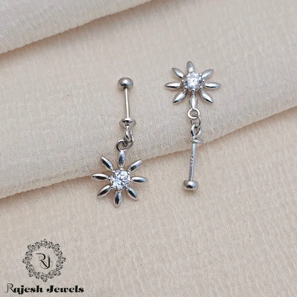 Silver_Floral_Cz_Bugadi_Helix_Earrings_For_Women