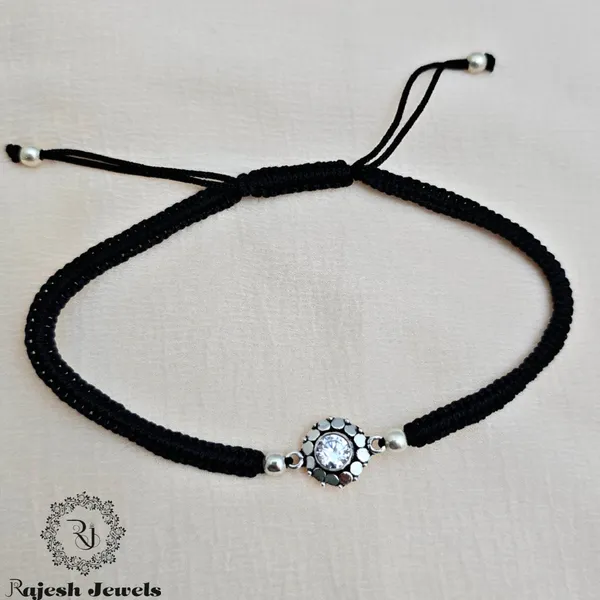 Black_Silver_Sparkling_Cutstone_Nazariya_Anklet_For_Women