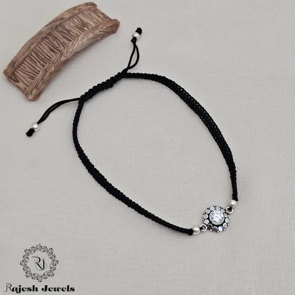 Black_Silver_Sparkling_Cutstone_Nazariya_Anklet_For_Women