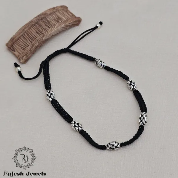 Black_Silver_Wonderful_Nazariya_Single_Anklet_For_Women