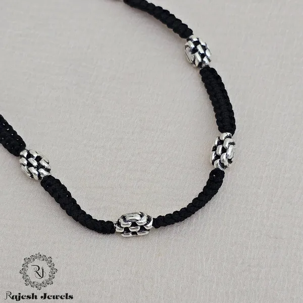 Black_Silver_Wonderful_Nazariya_Single_Anklet_For_Women